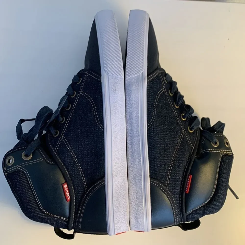 Levis Black High Top Sneakers Size 9